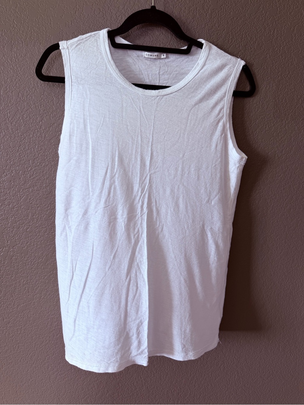 Comfort Stretch White Tank Top — Commune Label